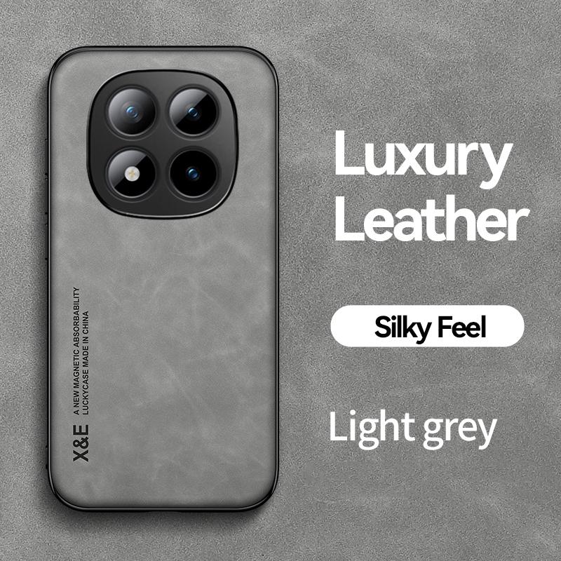 KEYSION Luxury Retro PU Leather Phone Case for Redmi Note 15 Pro + 5G Silicone+PC Shockproof Phone Cover for Redmi Note 15 4G 5G