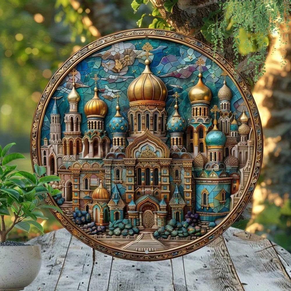 

Metal Art Flat 2D Santa Sophia Cathedral Wall Decor UV Scratch Resistant Living Room Bedroom Kitchen Home Decor Gift 20x20