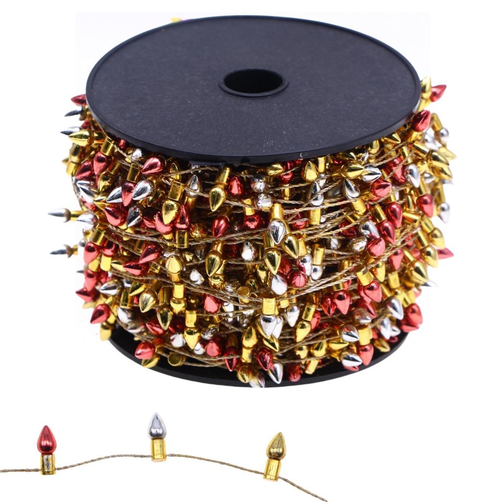 5M Mini Colorful Christmas Fairy Lights Fake Light String Dollhouse Decor Miniature Craft Furniture Accessory Pretend Play Toy