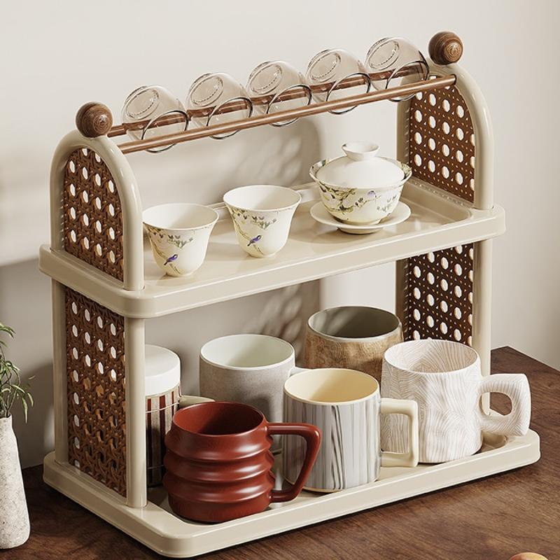Mehrzweck-Becherhalter-Organizer - Abtropfgestell für Kaffeetassen, Teetassen & Küchenglasware mit platzsparendem Design