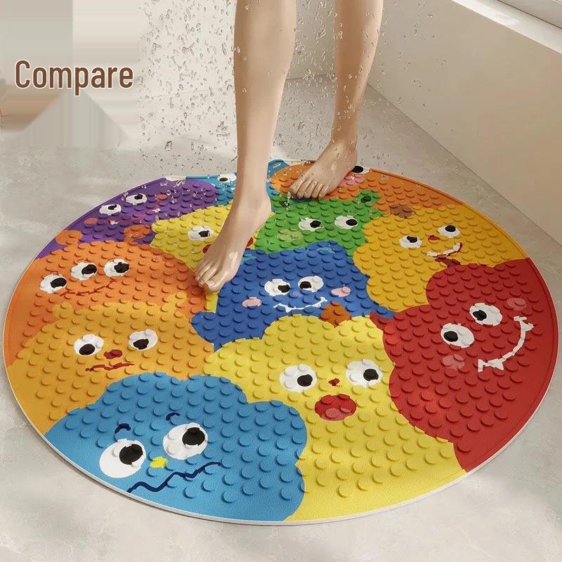 Tappetino da Bagno Antiscivolo a Cartoni Animati per Bambini - Tappetino per Piedi Antiscivolo con Ventose