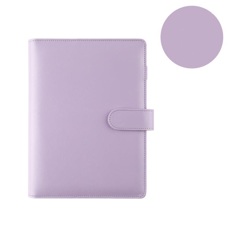 Macaroon Color A6/A5 PU Leather DIY Binder Notebook Cover Diary Agenda Planner Paper Cover School Stationery