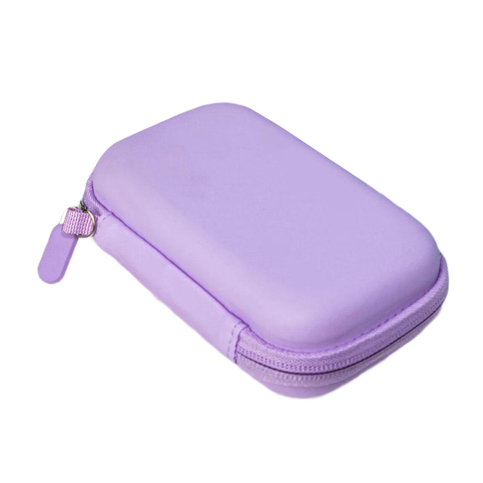 

Универсальный органайзер для повербанка, водонепроницаемый материал EVA, эластичная лента, сетчатый карман для хранения зарядных устройств, кабелей, аксессуаров фиолетовый