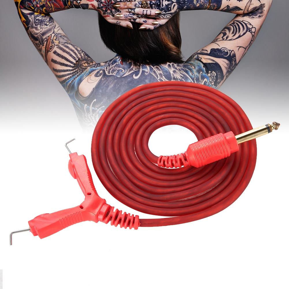 2m Tattoo Power Supply Silicone Clip Cord Tattoo Hook Line for Tattoo Machine (Black)