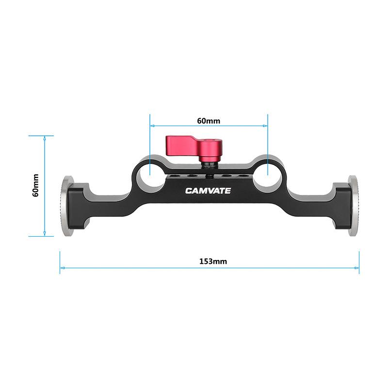 HDRIG Dual Rod Clamp 15MM with ARRI Gear M6 Thread for Camera Shoulder Rig 1466