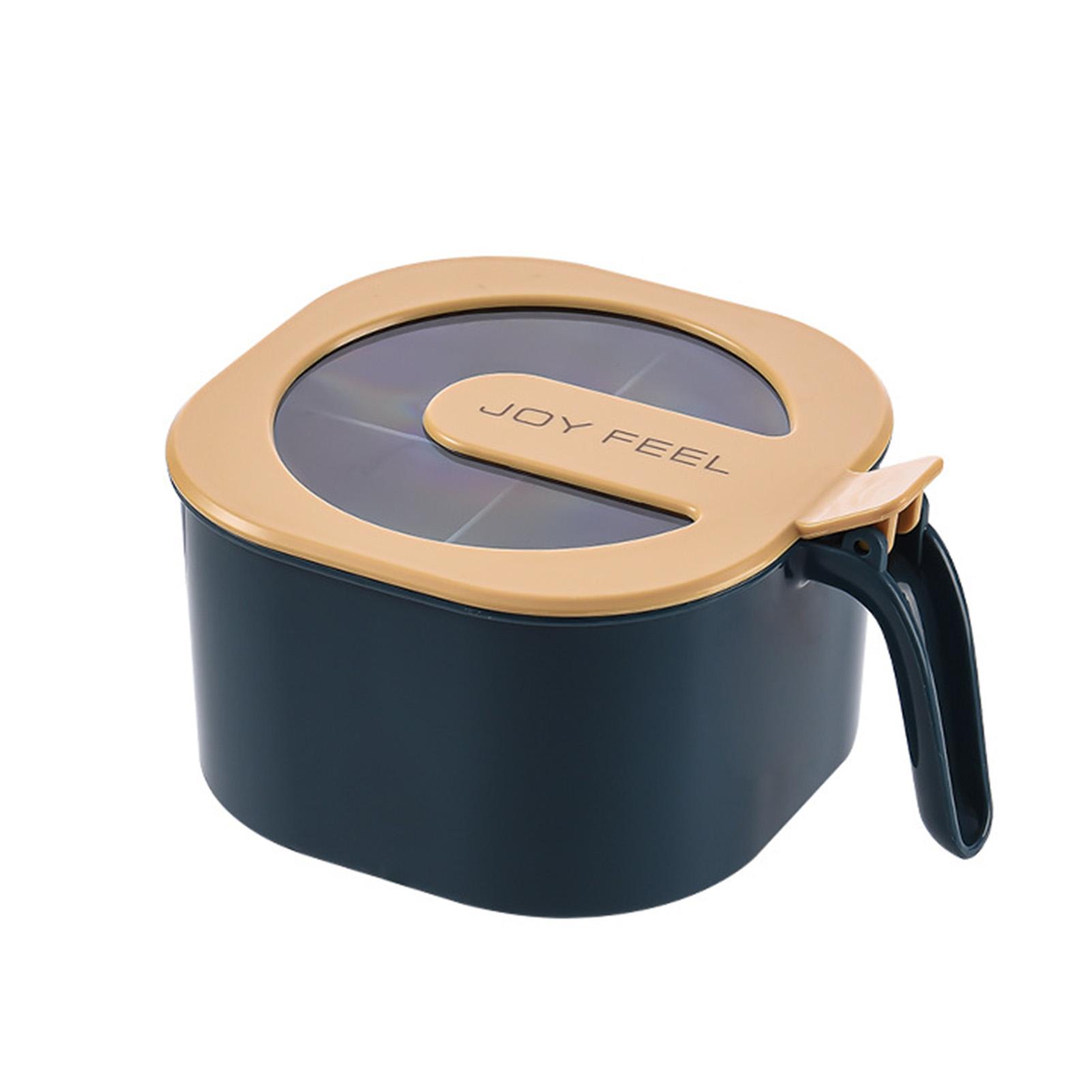 

4 In 1 Spice Containe Seasoning Box Spice Bottle with Spoons for Kitchen Accessories Outdoor синий