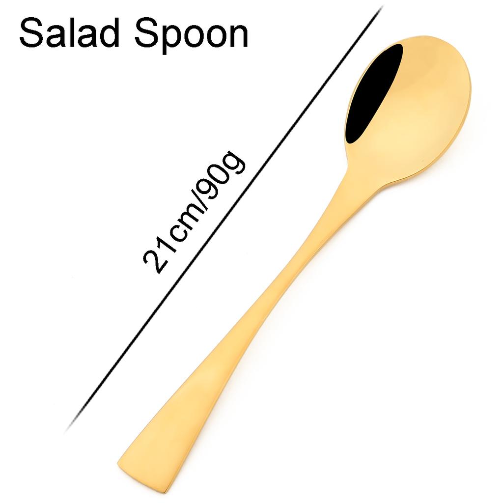1pc 304 Stainless Steel Tableware Gold Dinnerware Steak Knife Service Fork Spoon Cutlery Salad Fork Spoon Butter Knife Flatware