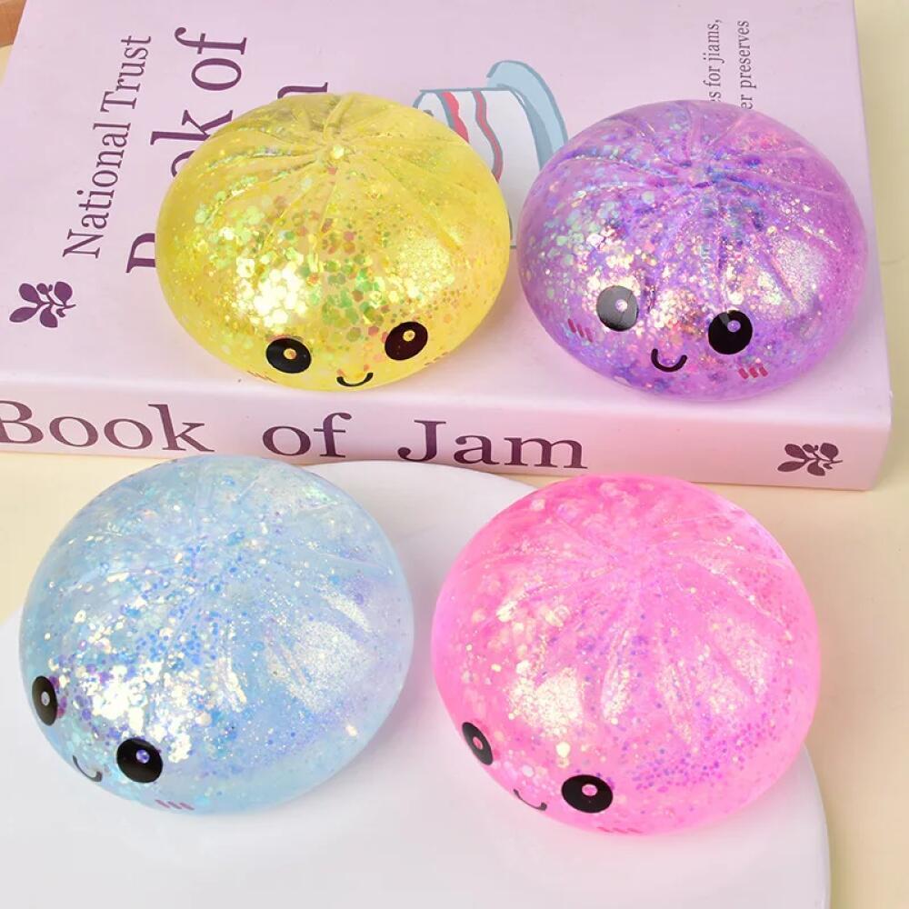 Heißer Glitzer Knödel Quetschspielzeug Squishy Malzose Serie mit Box Fidget Spielzeug Knödel Sensorisch zur Stressbewältigung Langsamer Rückprall Kreatives Geschenk