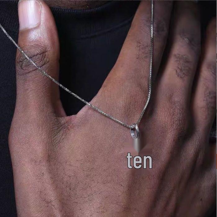 Мужское ожерелье-крест в стиле винтажный панк: Многослойная универсальная цепочка на свитер в уличном стиле