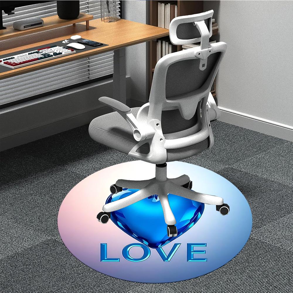 

1pc Heart Love Chair Carpet for Office - Durable, Ideal for Chair Mats, Stylish & Functional Decorative Rug yy260130012 80cm by 80cm