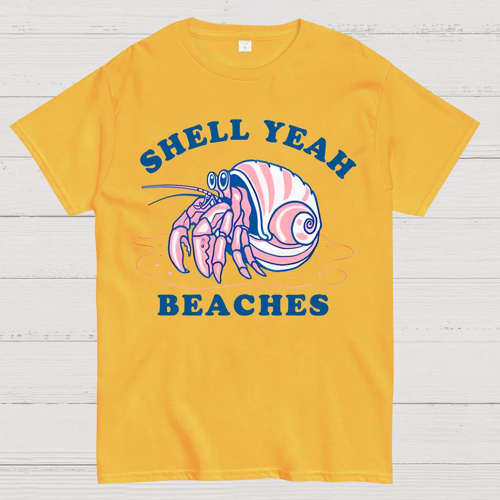 Shell Yeah Beaches Cotton Summer Casual Cool Loose T-Shirt