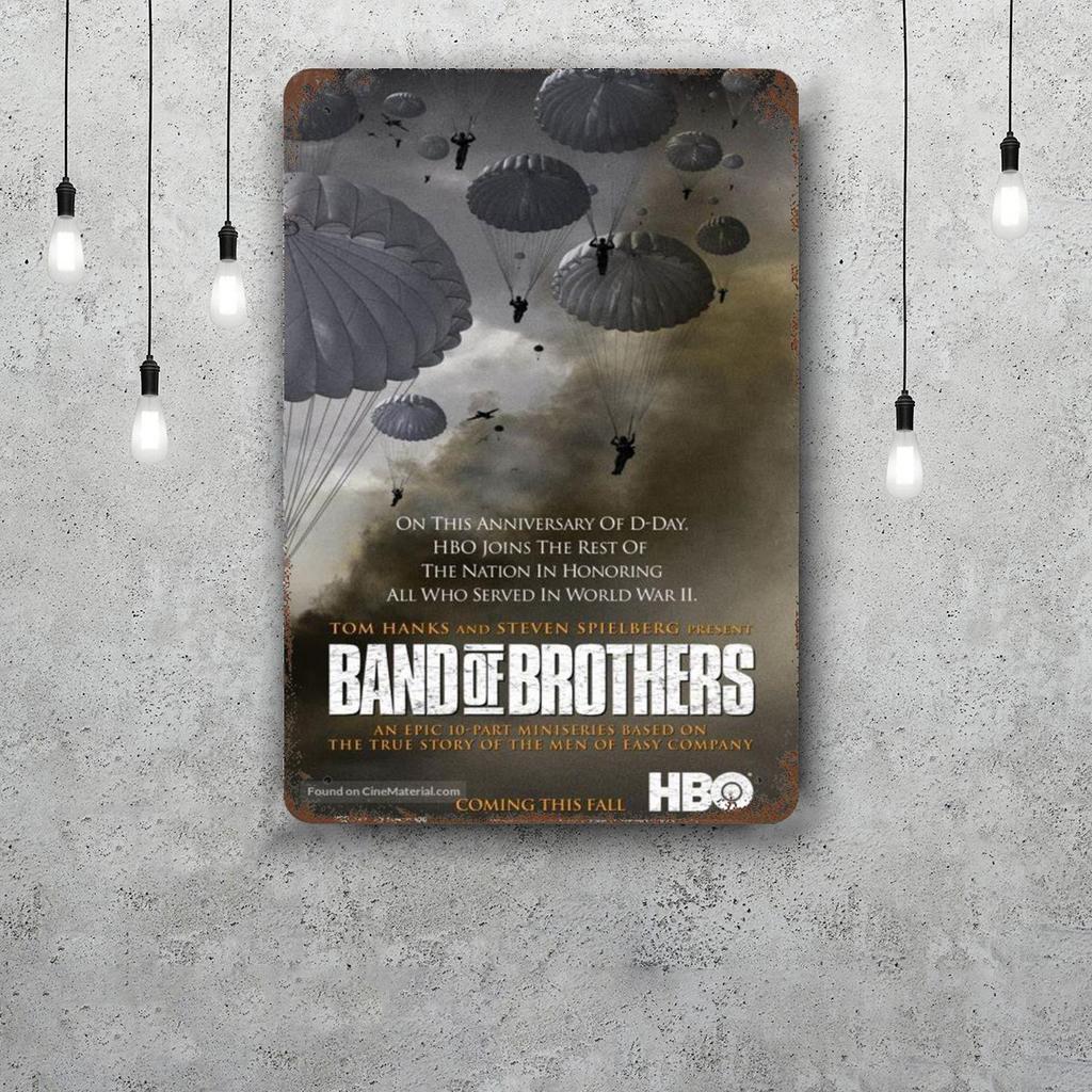 Band of Brothers Classic Poster Rusty Metal Plaque Retro Decorative Plate Bar Man Cave Garage Club Metal Sign Wall Decoration