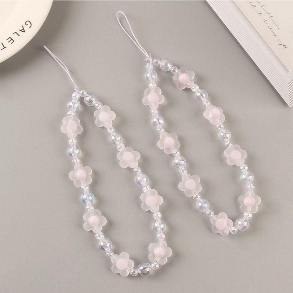 Phone Chain Frosted Flower Elf Style Hand Strap Wrist Hand Lanyard Hanging Rope Mobile Phone Straps