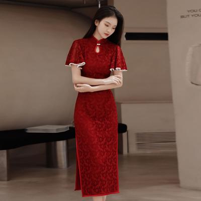 Daily Commuting Women's Lace Cheongsam Bridesmaid Clothing