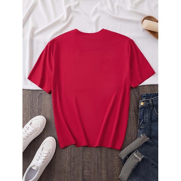 Pattern Printing T Shirt Short-sleeve Round Neck Casual Top Women's Clothing