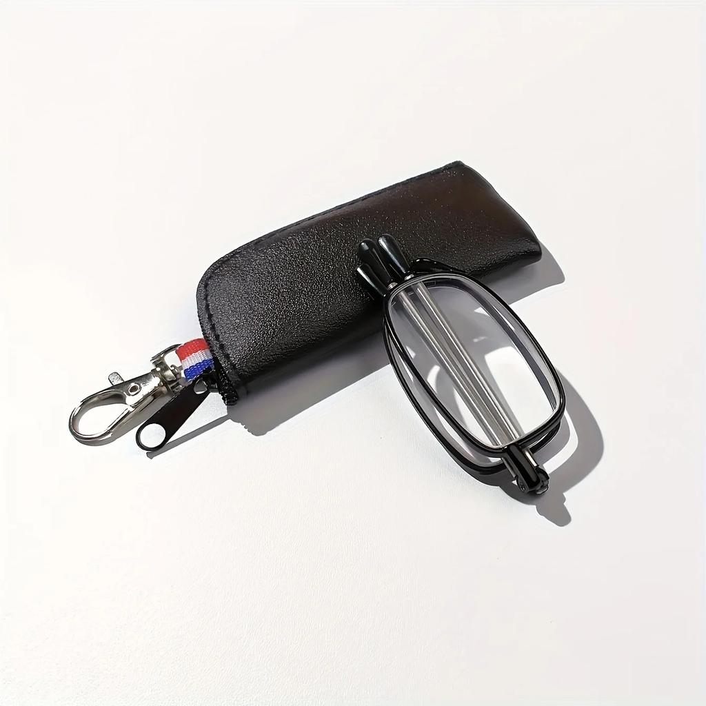 Folding Reading Glasses With Keychain Compact Bags Blue Light Blocking Spring Hinge Portable Pocket Readers +1.0 To +4.0
