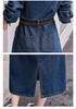 Trendy Slimming Denim Dress for Women - 2026 Spring/Autumn Style with Waist-Cinching, Flattering Fit & Lapel Design