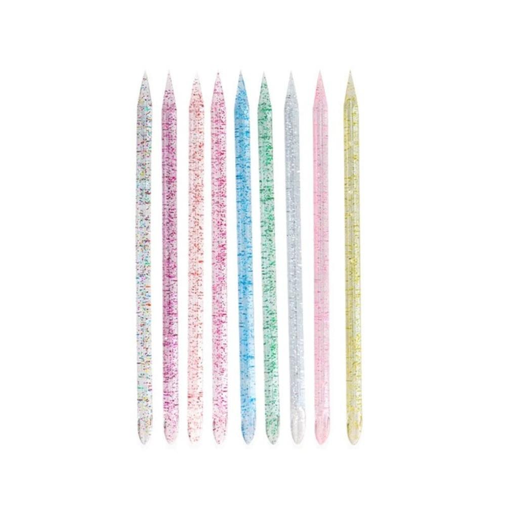 50/100Pcs Reusable Double Head Nail Art Tool Crystal Material Cuticle Remover Tool  Nail Art