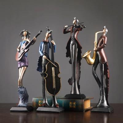 Vintage Musikinstrument Harz Figur Ornamente Figuren Home Dekoration Zubehör für Wohnzimmer Ornamente für Wohnkultur
