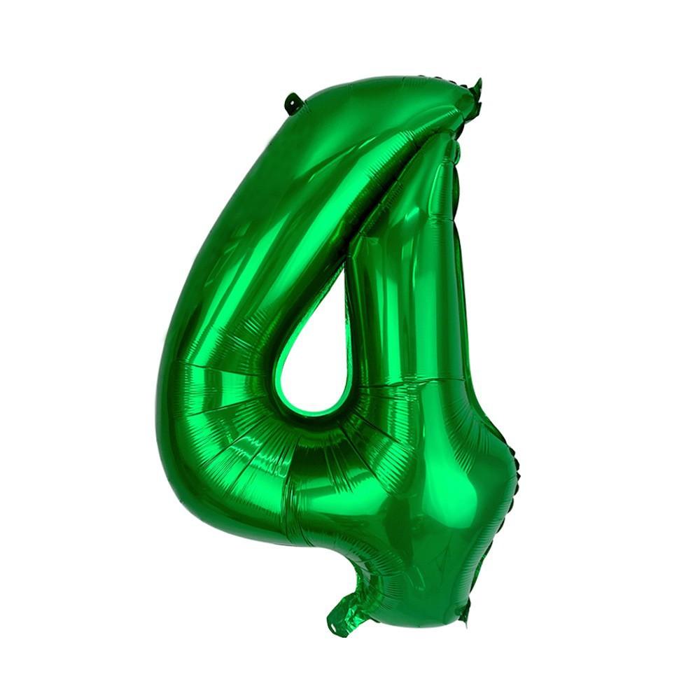 1pc Green Number Balloons - Aluminum Foil Mylar Digit Balloons for Birthday Parties, Anniversaries, Graduations & Celebrations
