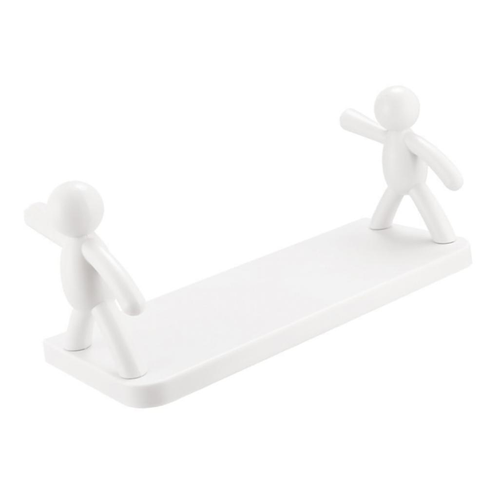 Badezimmer Schweberegal Stanzfrei Stark Belastbar Langlebiges PP Badezimmer Wandregal für Badezimmer Küche Weiß