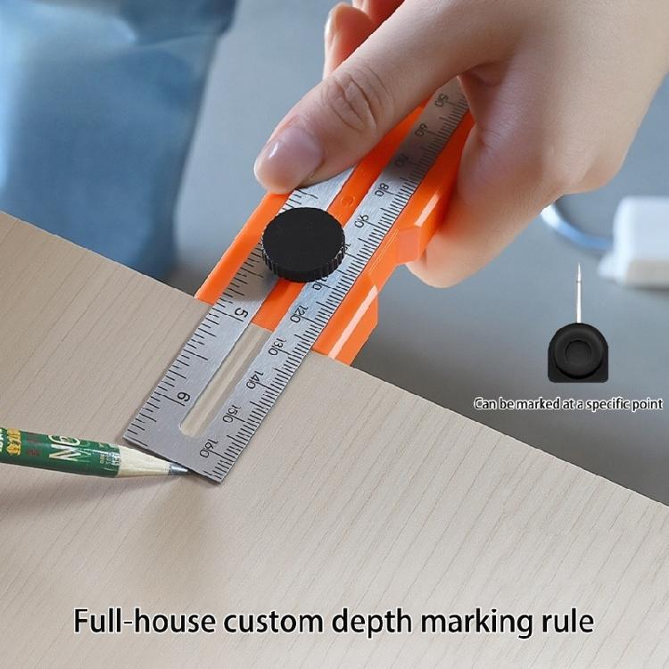 Foldable Marking Ruler Woodworker Horizontal Mark Base with Blisters Multifunctional Positioning Ruler with Scale