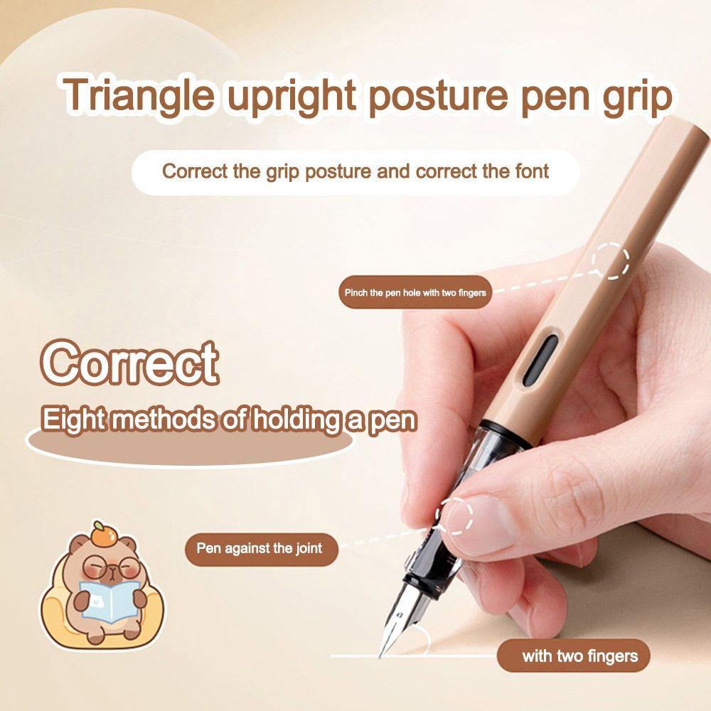 Cartoon Gel Pen with Refills Blue Ink Pen Durable Capybara Fountain Pen  for School Office