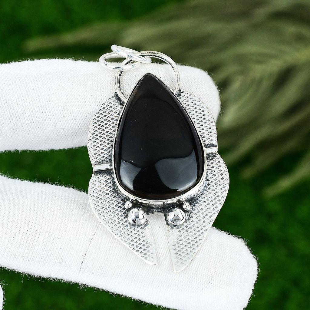 Natural Smoky Quartz Gemstone Pendant 925 Sterling Silver Jewelry For Girls