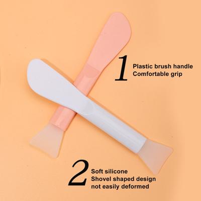 Pennello Maschera in Silicone a Doppia Punta Morbido Igienico Strumento per il Trucco Pennello Maschera a Testa Piatta per l'Applicazione