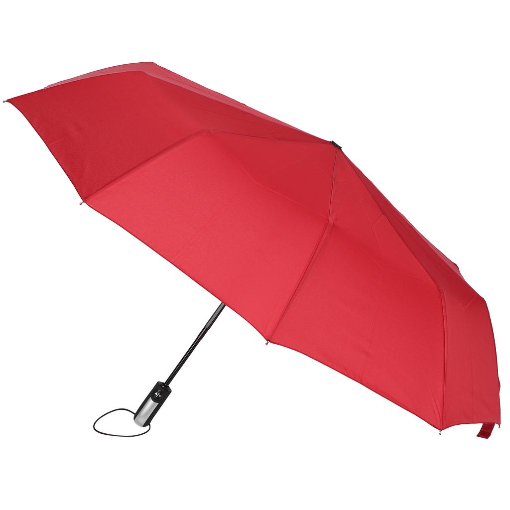 Automatic Umbrella Black Steel TenBones Folding HighDensity AntiCollision Compact Umbrella for Sunshade and Rain
