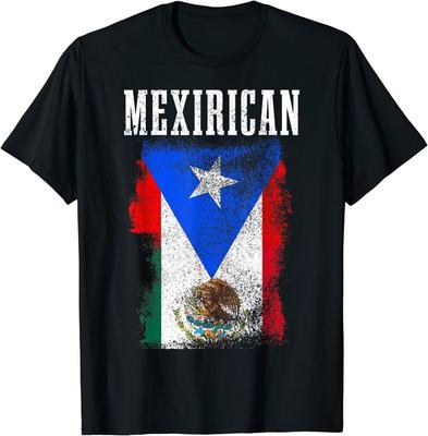 NEW LIMITED Mexican Puerto Rican Mix Mexico Puerto Rico Pride Flag T-Shirt S-3XL Unisex T-Shirt