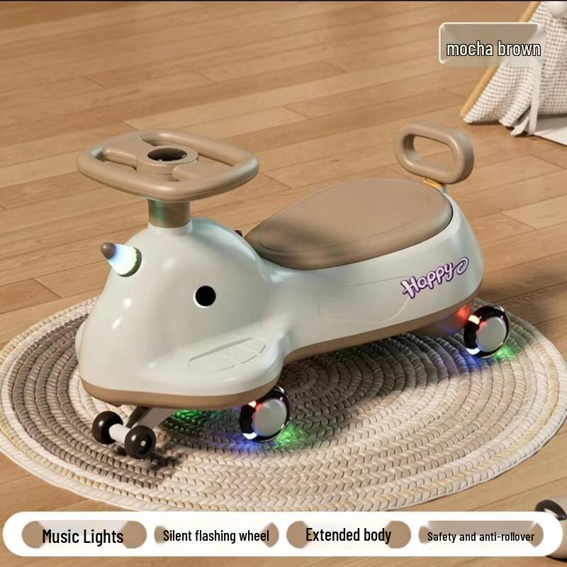 Longchen Kids' Foldable 3-Wheel Scooter with Lights and Music