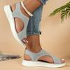 Autumn Women's Low Heel Fish Mouth Slip On Fashion Sandals Plus Size Sporty Style