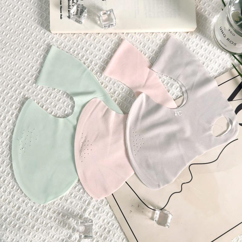New Summer Ice Silk Sunscreen Mask Full Face Sun Protection Mask Forehead Thin Section Breathable Anti Ultraviolet Face Masks