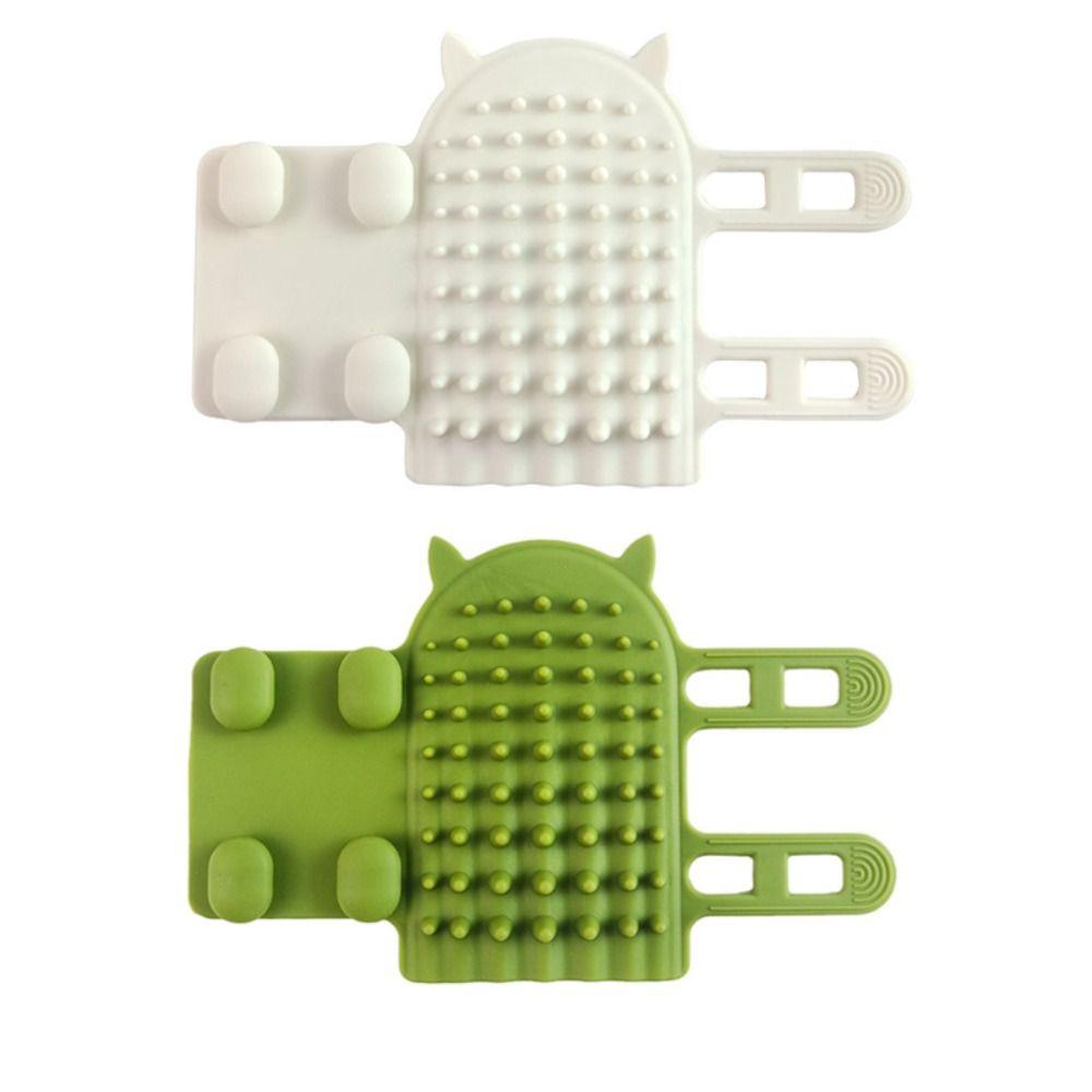 Gentle Cat Hair Removal Comb Self Cleaning Silicone Cat Brush New Wall Corner Scratcher Home Use