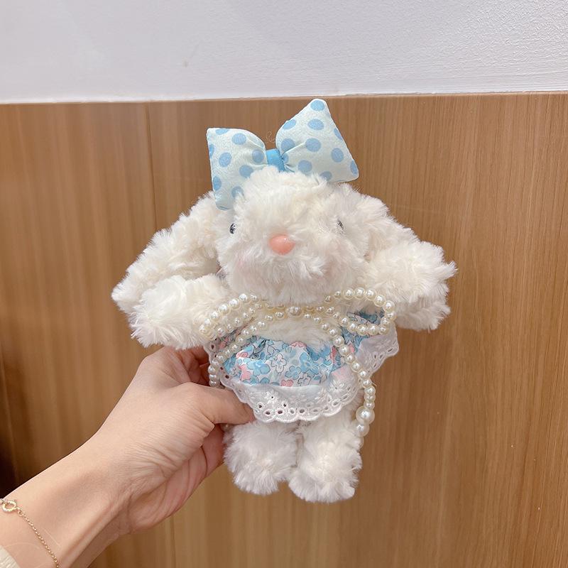 Lop-Eared Rabbit Plush Keychain: Cute Cartoon Pendant and Ornament