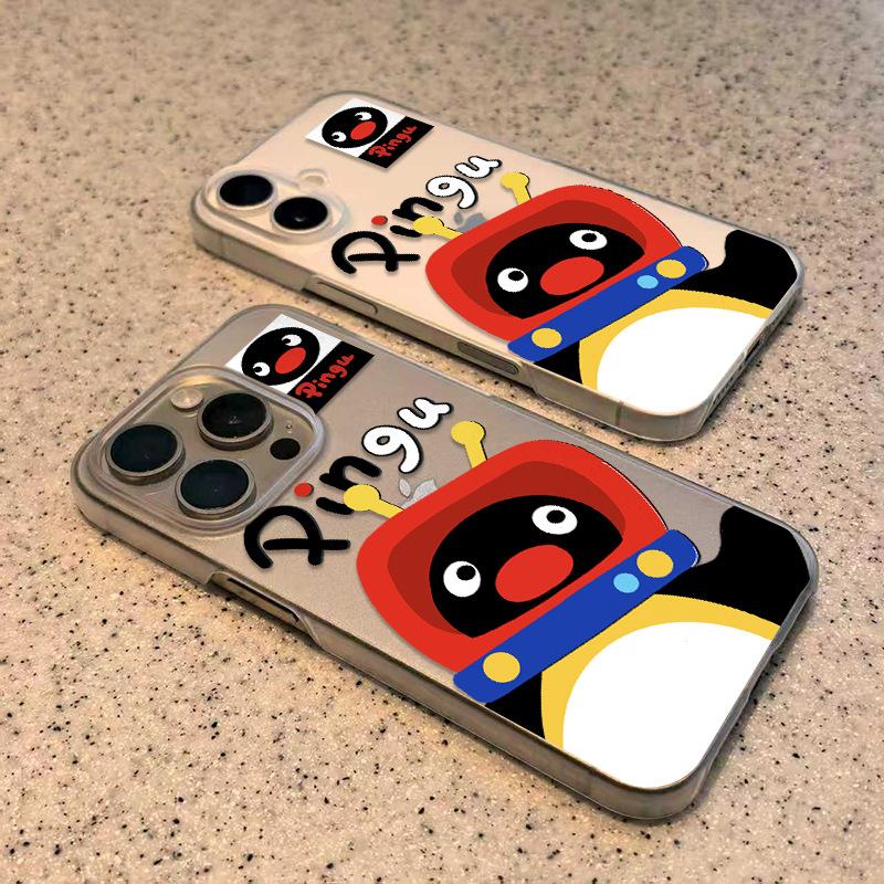 TV Penguin for Apple 17 Phone Case for IPhone 16 Promax Matte 15 Plus New 14 Personality