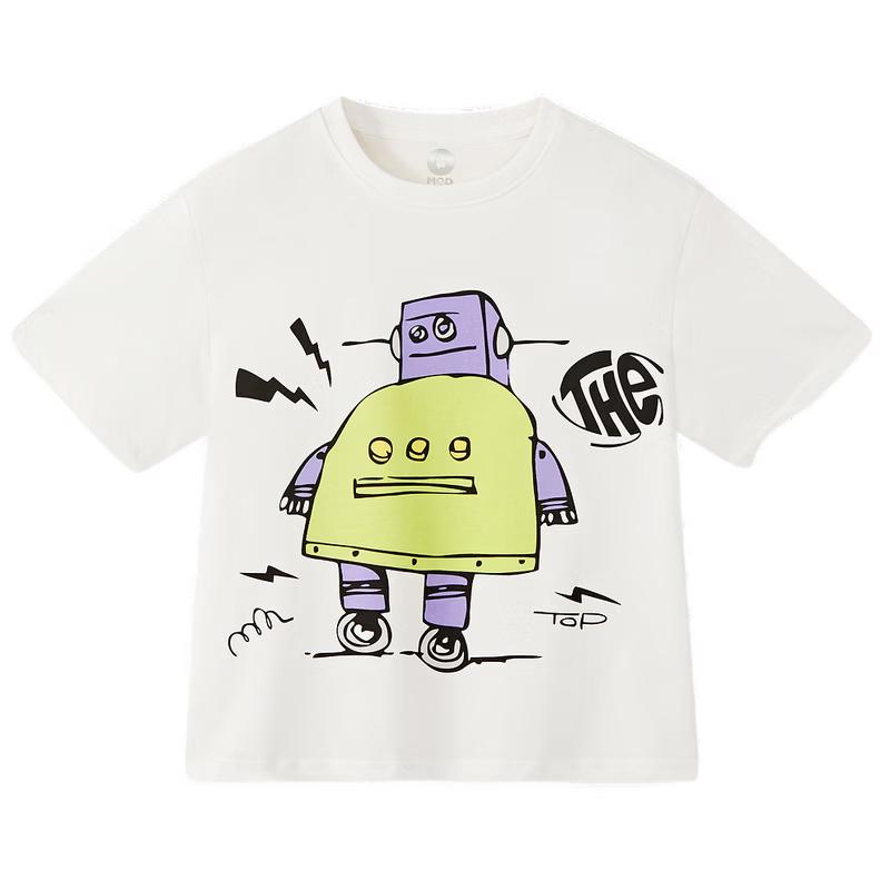 MQD Boys' Cartoon Graphic Short Sleeve T-Shirt
