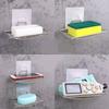 Punch-free Stainless Steel Soap Rack Wall Hanging Wall Mounted Soap Holder  Household Use