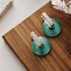 Premium Stone Crystal Donut Copper Zirconium Earrings Earrings Fashion Commuter Earrings Designer Jewelry