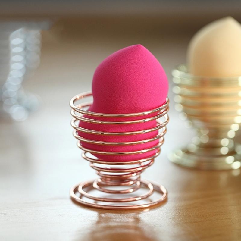 Metal Makeup Sponge Holder Cosmetic Egg Drying Girl Organization Rack Accessory