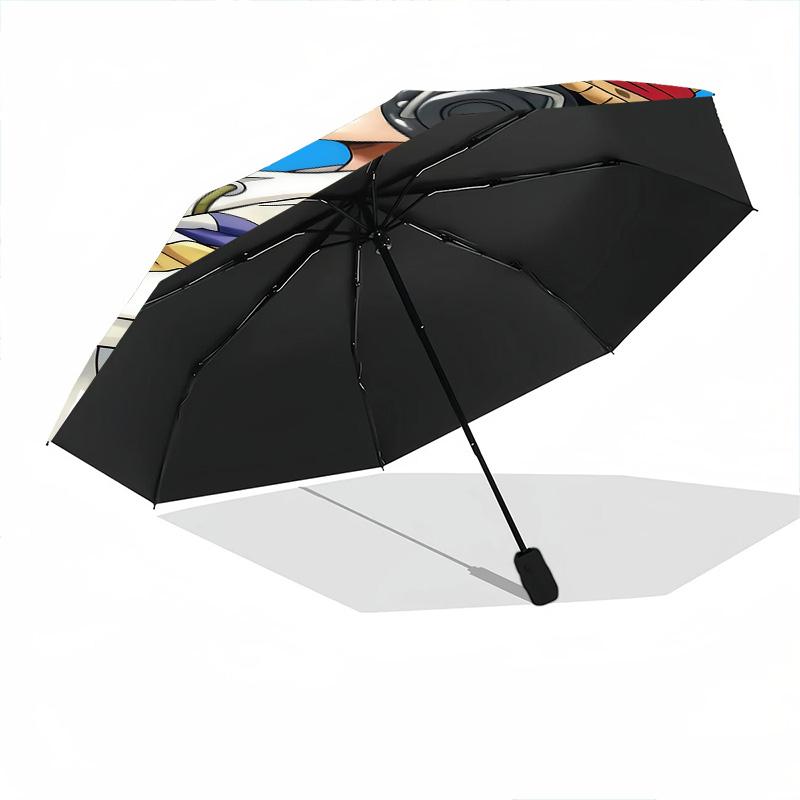 1 PC Automatic Folding Umbrella - Luffy D Pattern Portable Foldable Design With 8 Ribs Christmas Birthday Gifts