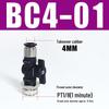 Pneumatic BUC-6-10 Hand Valve: 8mm Air Hose, 12mm Manual Straight Valve with Quick Connect Fitting