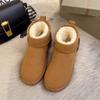 Winter new thickened warm velvet snow boots women's one-pedal short boots fashion casual student cotton shoes