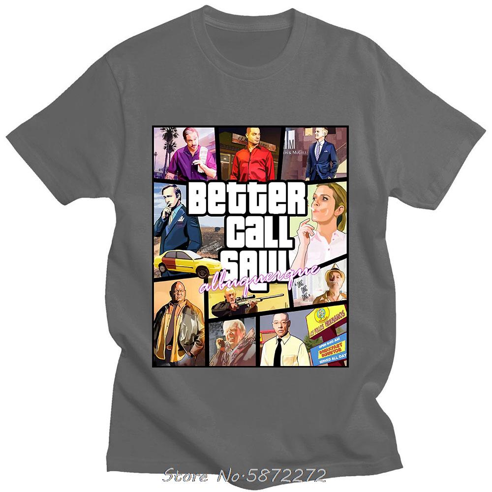 Breaking Bad T Shirt Better Call Saul graphic Print T-shirtsunisexPure Cotton Short Sleeves TV Show Fan Tee Shirt Tops Streetwear