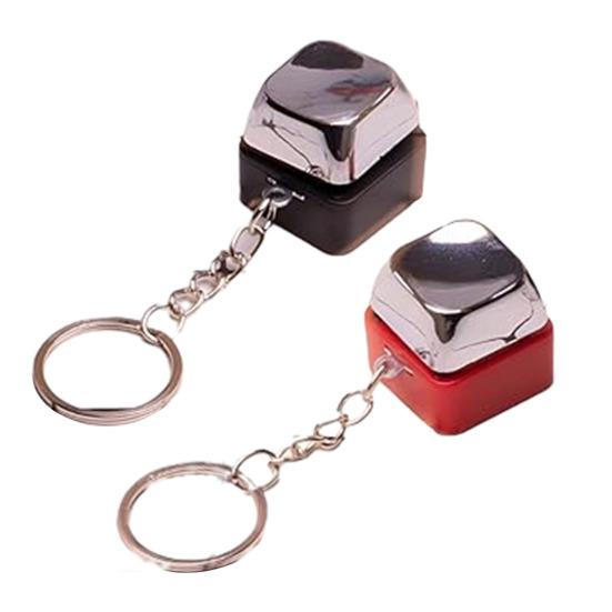 1/2 st Elektrisk Stöt Knapp Nyckelring Bärbar Ofarlig Stöt Tangentbord Leksak Nyckelring Hängande Dekoration Practical Joke Rekvisita Gag Present