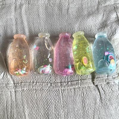 Fruit Hard Candy Glass Bottle Stress Ball Transparent Bottle Fidget Toys Milk Drink Asmr Sensory Anti Stress For Adults