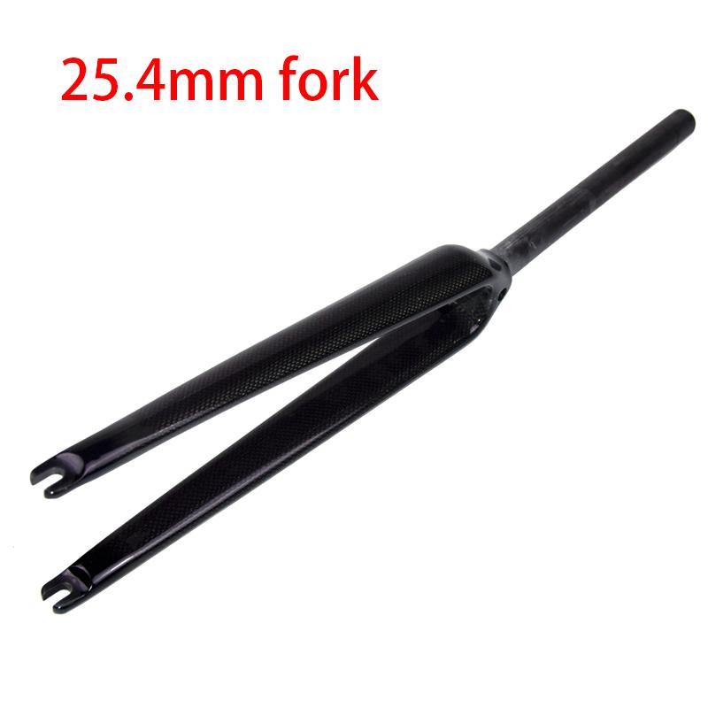 Newest 700C 25.4mm Racing Road bike glossy matt 3K UD full carbon fibre fork carbon Track Fixed Gear bicycle front fork hard gloss finish 3K