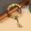 Xizang Nepal Yak Bone Bracelet Tibetan Turquoise Buddha Beads Men's and Women's Retro Tibetan Exotic Wind Bracelet