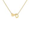 Kulei Stainless Steel Jewelry European and American English Letter Peach Heart Love Combination Necklace